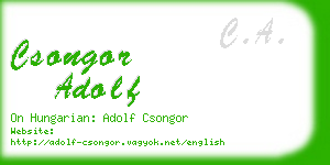 csongor adolf business card